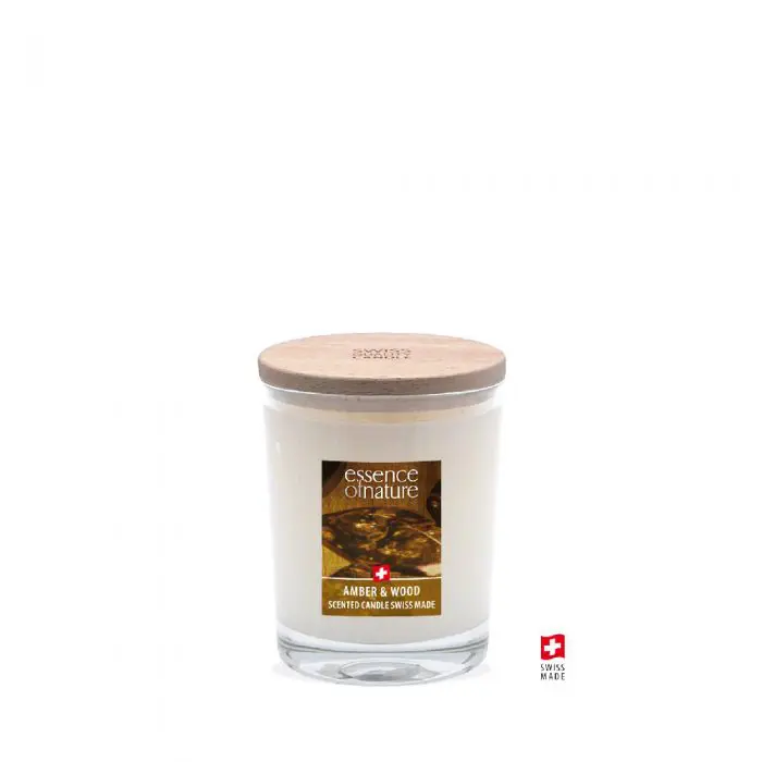 180g Scented Candle Amber & Wood