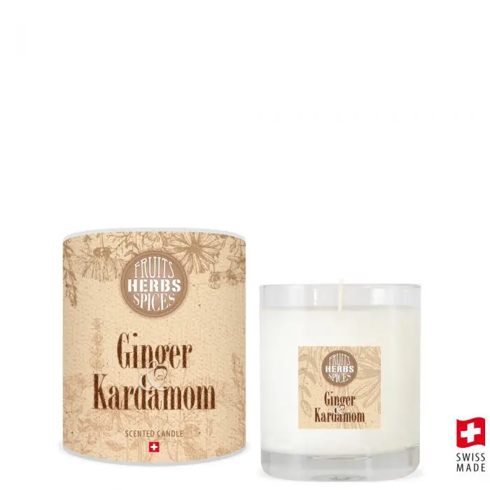 Fruits Herbs Spices Scented Candle 190g Ginger + Kardamom